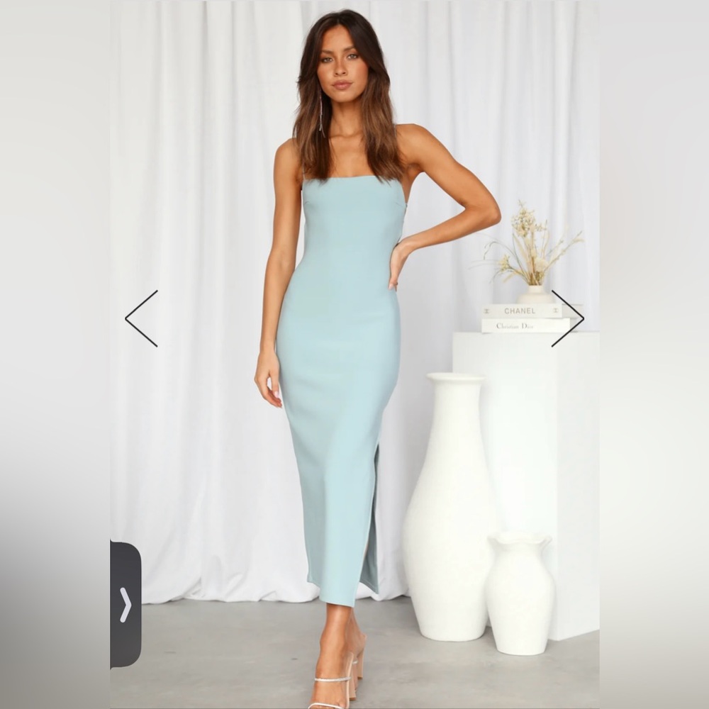 Hello Molly Charmed Midi Dress Blue XS